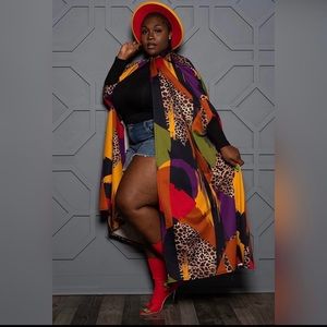 Vibrant multi colored cape